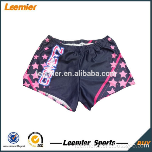 Girls' custom sublimation slim fit gym short